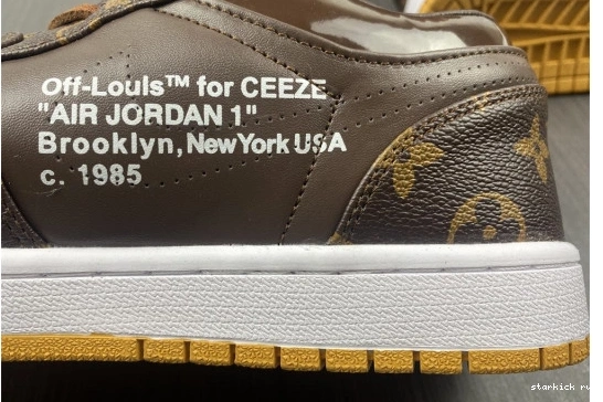 AIR WHITE-LouiV Top -LouiV 1 O-W (WITH CASE) Low JORDAN 0124